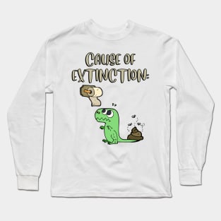 Cause of extinction of dinosaurs Long Sleeve T-Shirt